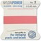 Griffin Nylon Bead Cord Perlseide – Size 2 (0.45mm) – 2 Meters per Card – Stainless Steel Needle Attached – for Knotting Pearls, Gemstones, Crystals and Beads